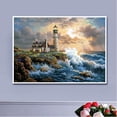 thumbnail image 2 of Cuadros Decorativos Faro redondo DIY taladro completo diamante pintura bordado Kits costura conjunto punto de cruz mosaico arte artesanía decoración del hogar regalo DQrwqpou Nuevos Originales, 2 of 5