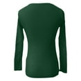 thumbnail image 4 of DuoJiaJ Solid Color Knit Collar Slim Fit Long Sleeve Pullover Sweater For Casual Wear And Everyday Basic Wardrobe Sweater Women Green M, 4 of 4