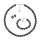 thumbnail image 1 of Set Collar Aretes de Poste Pulsera Zvezda Plata 0.925 Mujer negro Unitalla, 1 of 4