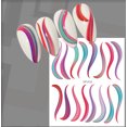 thumbnail image 1 of 5pcs Colorful Ribbon Magic Simple Ballet Streamer Line Pattern Adheisve Nail Art Stickers Decals Manicure（DP1418）, 1 of 1