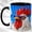 Black, variant on Sunglasses Rooster Coffee Mug, Country Chicken Mug, Ceramic 11 oz