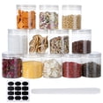 thumbnail image 3 of Frascos de plástico Yephets de 500 ml con tapas, paquete de 12 unidades, transparentes, 16 oz, 3 of 8