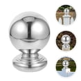 thumbnail image 3 of GOOHOCHY 2 piezas Bola para la cerca Decoración de la valla práctica Decoración de la cerca de acero inoxidable decorativo de acero inoxidable, 3 of 8
