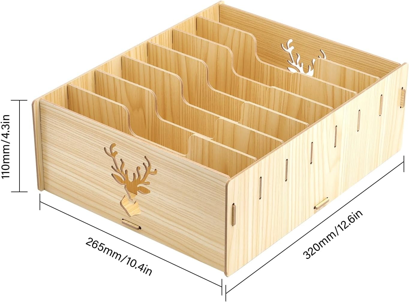 5 Slots Wooden Invoice Bill Storage Rack Desktop Paper Organizer File Holder Document Letter Sorter Tray Mail Rack for Home Office Peru