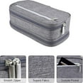 thumbnail image 5 of JeashCHAT Large Pencil Case Big Capacity Pencil Pouch with 3 Zipper Compartments, Stationery Pen Bag for Office College, Gray, 5 of 5