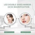 thumbnail image 4 of Wall Mounted Makeup Mirror With 3 Color Modes, 5x Magnifying Led Mirror, 4 of 4
