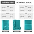 thumbnail image 6 of Lux Decor Luxury Satin Sheets Full Size - 4 Piece Cooling Bed Sheet Set, Silky Soft & Smooth, Deep Pockets up to 15", OEKO-TEX Certified, Skin-Friendly Comfort (Lake Blue), 6 of 10