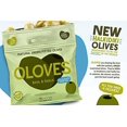 OLOVES Green Greek Pitted Olives Basil & Garlic Vegan, Kosher