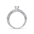 thumbnail image 5 of AFFY Round Cut White Cubic Zirconia Solitaire Engagement Ring In 14k White Gold Over Sterling Silver Ring Size-14, 5 of 7