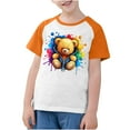 thumbnail image 4 of RXIRUCGD 2025 Vêtements d'Été pour Enfants Tout-Petits Garçons Filles Mode Mignon Col Rond Imprimé Manches Courtes Haut, 4 of 7