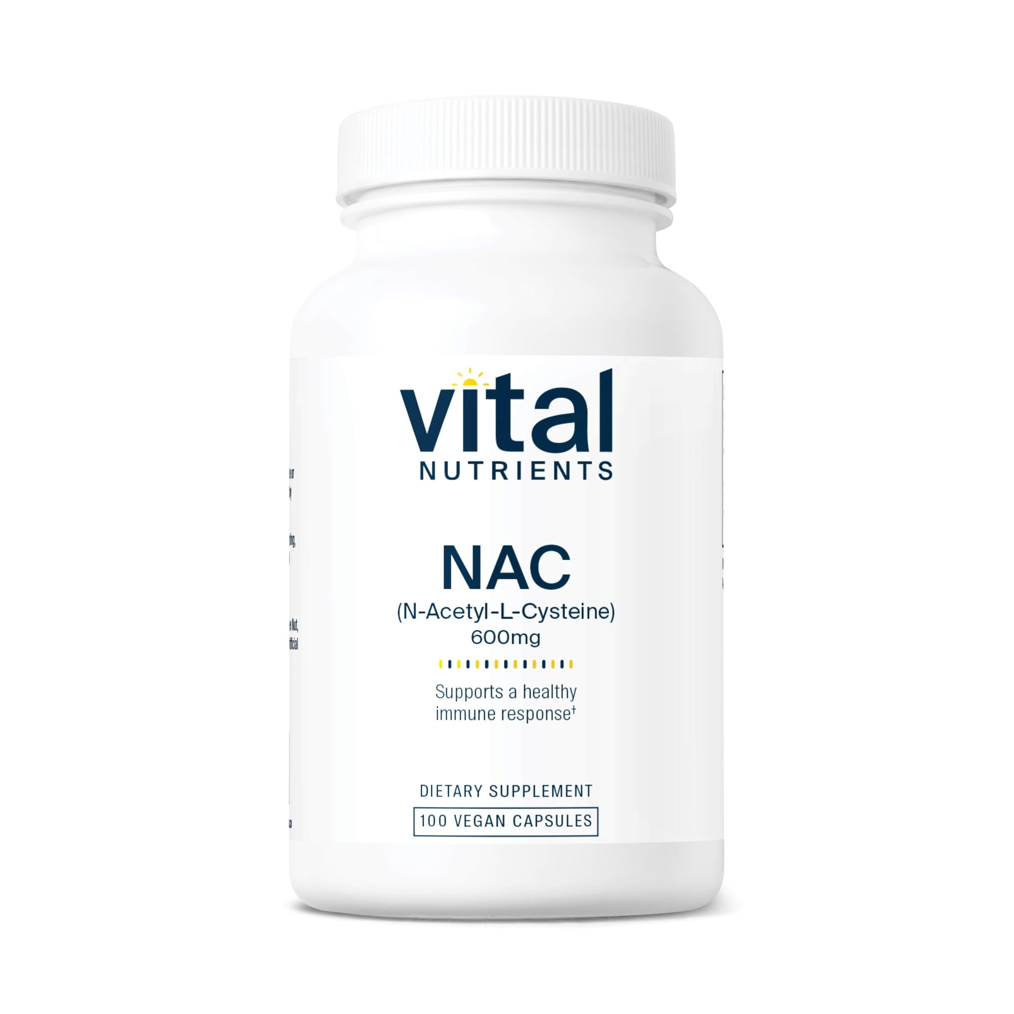 Vital Nutrients NAC 600mg | N-Acetyl Cysteine | Vegan NAC Supplement | Antioxidant for Sinus, Liver, Immune, and Respiratory Health | Gluten, Dairy, Soy Free | 100 Capsules