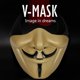 thumbnail image 4 of Accesorios de máscara de media cara V Halloween Half Marks Halloween Party Cosplay Props JShteea El nuevo, 4 of 9