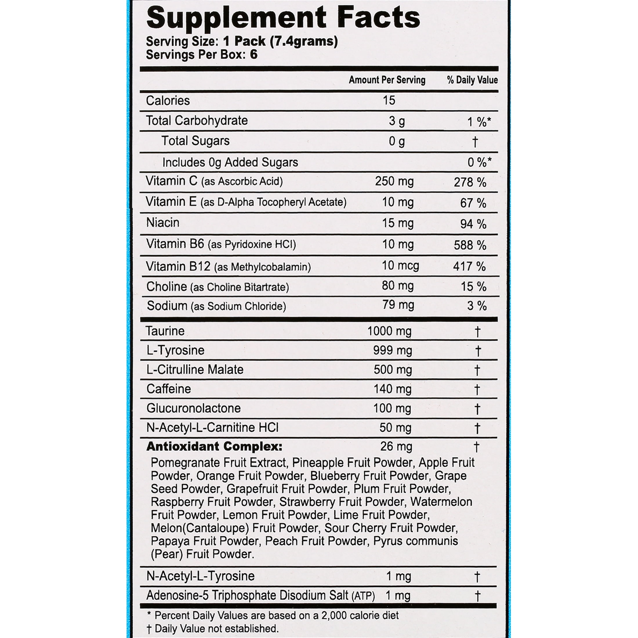 G Fuel Sour Chug Rug Energy Powder Drink Mix, Sour Blue Raspberry Flavor, 6 Stick Packs, 0.26 oz