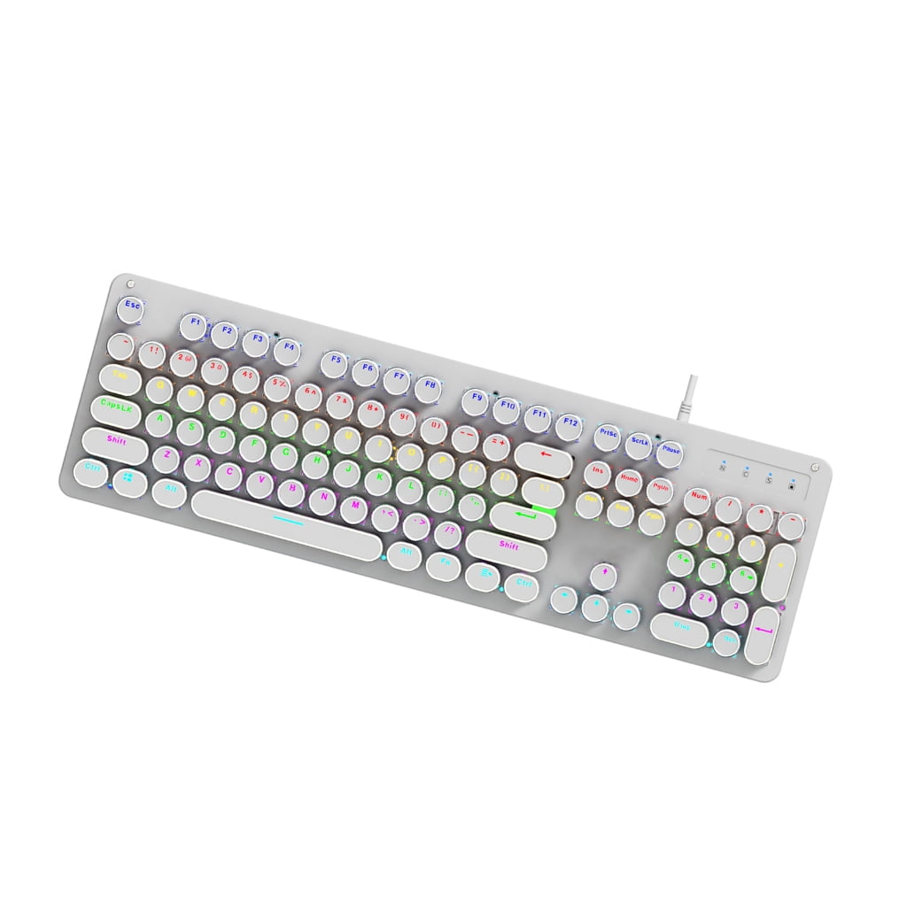 LED Illuminates Mechanical Keyboard Mouse Backlits Effects Hot Swappable Switches ABS Keycaps Wire Type C Connection