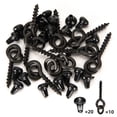 thumbnail image 4 of Hook Stops Carp Stopper Copper Swivels Bait Prevention Fish Escaping Screws with Oval Rings Kit Hanging Fishing Tool Replaceable Terminal Tackle Black, 4 of 6
