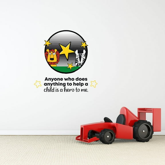 Hero To Me Zoo Animals Life Quote Cartoon Quotes Decors Wall Sticker Art Design Decal for Girls Boys Kids Room Bedroom Nursery Kindergarten Home Decor Stickers Wall Art Vinyl Decoration (10x8 inch)