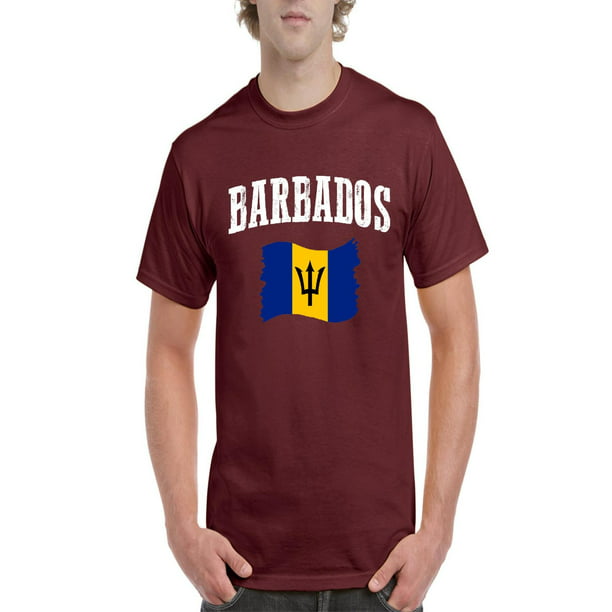 Normal is Boring - Mens Barbados Flag Short Sleeve T-Shirt - Walmart ...