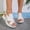 White, variant on Womens White Chunky Platform Sandals - Comfort PU Faux Leather Open Toe Adjustable Strap Casual Summer Shoes,Size 41