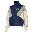 thumbnail image 2 of Women's Pressbox  Navy Penn State Nittany Lions Ferrara Color Block Quarter-Zip Sweatshirt, 2 of 3