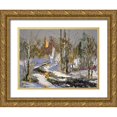 thumbnail image 1 of Chodyukov, Aleksander 32x25 Gold Ornate Wood Framed with Double Matting Museum Art Print Titled - A Long Winter, 1 of 4