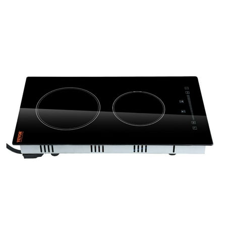 Electric Stove Top 2 Burner, 20x11.6 inch 110V Glass Cooktop, Sensor Touch Control, Timer & Child Lock, 9 Power Levels for Boil, Fry, Simmer