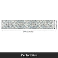 thumbnail image 2 of MeyJey Boho Indoor Hallway Runner Rug 3'x14', Oriental Non Slip Machine Washable Area Rug Distressed Vintage Floor Carpet for Bedroom Kitchen Dinning/Living/Laundry Room, Blue/Beige, 2 of 12