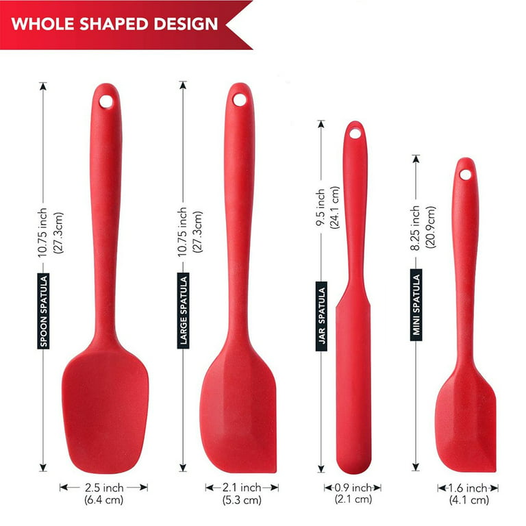 Silicone Spatula Set - Heat Resistant Rubber Spatula .Kitchen  Spatulas.Plastic Spatula. for Cooking, Baking, Mixing. Nonstick Cookware  Friendly (Mixed