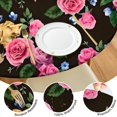 thumbnail image 4 of Pioneer Flower Floral Print Pattern Round Fitted Tablecloth with Elastic Edge,Dining Table Cover Waterproof,Outdoor Round Tablecloth for Camping,Dining,Indoor and Outdoor, 4 of 7