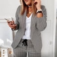thumbnail image 2 of MORTTIC Women's Houndstooth Suit Set Elegant Blazer & Pants with Lapel Collar, Spring/Fall Office Wear & Casual Outfit, 2 of 4