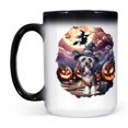 thumbnail image 2 of Spooky Halloween Night Witch Chinese Crested Glowing Pumpkins Heat Color Changing Mug Dog Lover Magic Coffee Mug - 12015, 2 of 4