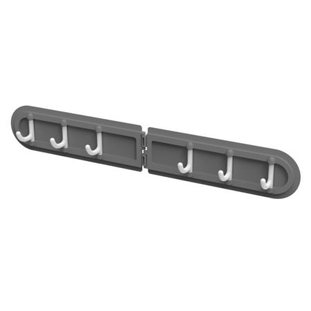 

Creative Corner Hook Folding 6 Row Hooks Kitchen Bathroom Free Punching Hooks No Trace Back Door Hooks