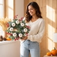 thumbnail image 6 of Fall Thanksgiving Wreath with White Pumpkins Red Berries, Artificial Autumn Front Door Wreath for Spring, Summer, Fall,Thanksgiving, Wedding, Harvest Home Decor by XSAOP, 6 of 7