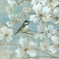 thumbnail image 3 of Nan 15x15 Black Modern Framed Museum Art Print Titled - Chickadees and Dogwood, 3 of 5