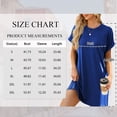 thumbnail image 3 of TEMOFON T Shirt Dresses for Women Summer Casual Sundress Loose Swing Blouse Tunic Crew Neck Short Sleeve Tops Pocket Basic Dress Dressy Womens Clothes Solid Color Blue Plus Size XXL, 3 of 9