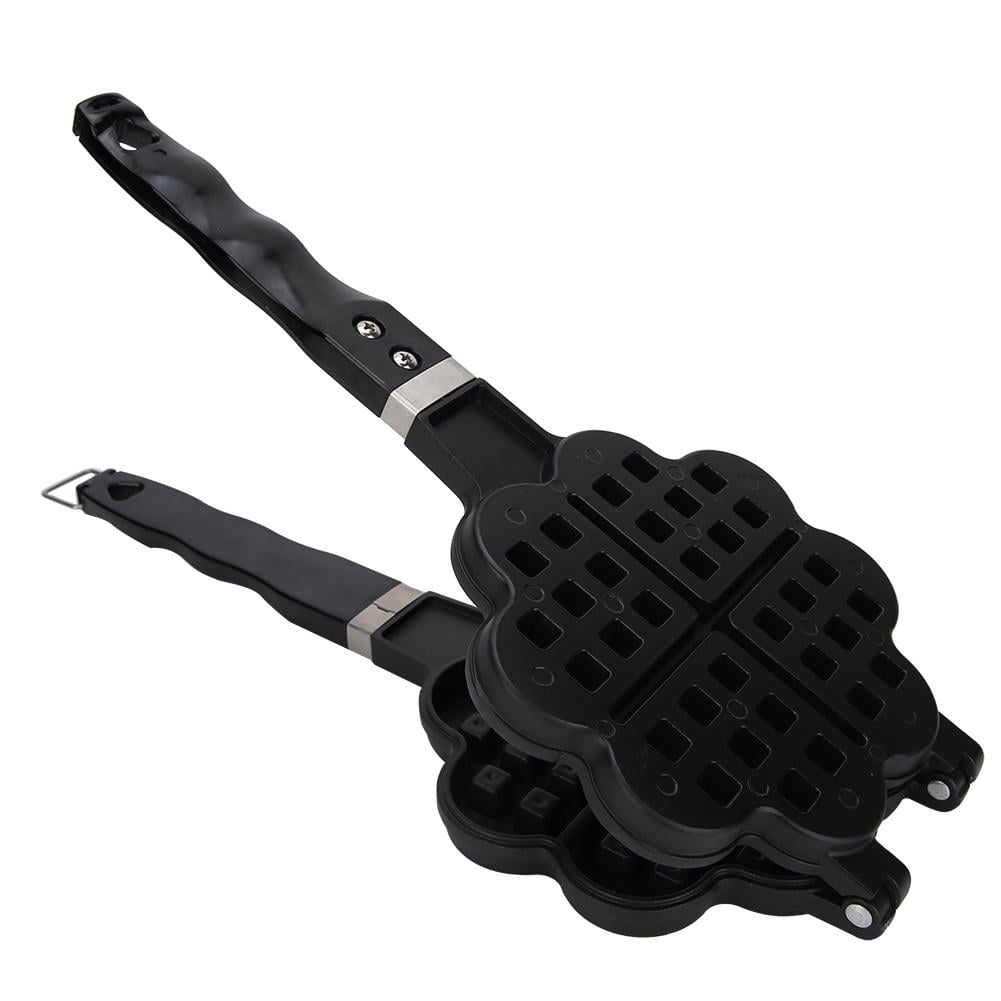 Akozon Heart Shape Household Kitchen Gas Non-Stick Waffle Maker Pan Mould Mold Press Plate Baking Tool