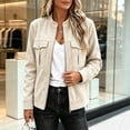 thumbnail image 4 of Enjoytime Cropped Jackets for Women Fall Fashion Long Sleeve Zip Up Jacket Plus Size Trendy Vintage Work Casual Outerwear, 4 of 6