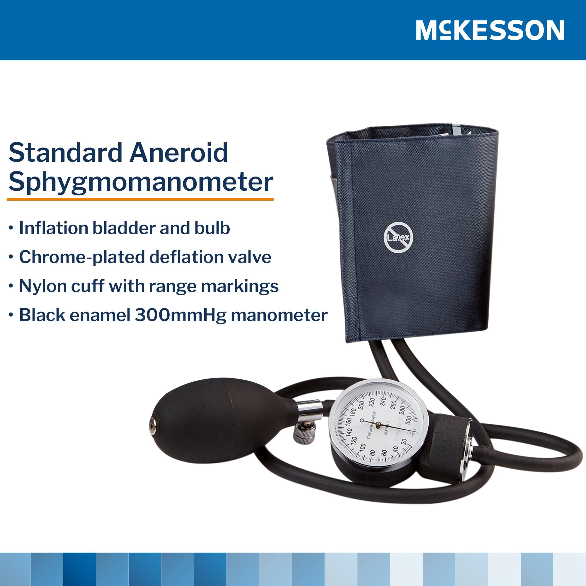 McKesson Aneroid Sphygmomanometer, Blood Pressure Monitor with Arm Cuff, Medium, 1 Ct