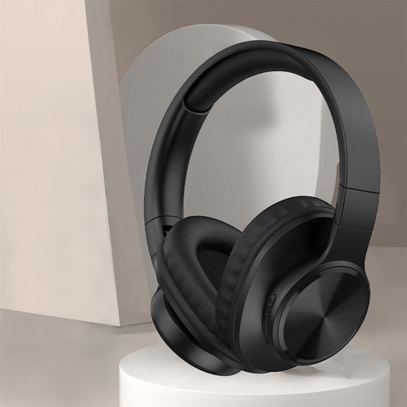 COFEST Wireless Bluetooth Headphones with Noise-Canceling, Foldable Design, 40MM Speaker Unit, Stereo HD Sound, Adjustable Ear Cup, Leatherette Cushioning, and Multi-Function Buttons Black