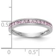 thumbnail image 4 of 10K White Gold Pink Sapphire Bandsize 7 (Width 2.9 To 1.7) - Jbsp, 4 of 5