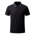 thumbnail image 2 of BRANROY Men's Short Sleeve Classic Polo Shirt - Business Casual Slim Fit Collared Top for Men, Lightweight Breathable Summer Shirts, Father's Day Gift for Office,Black,L, 2 of 6