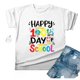 thumbnail image 3 of Camiseta de Profesor de Mujeres, 100 Días Feliz de la Escuela Imprimir Carta de Manga Corta para el Uso Casual Y de Fiesta, la Enseñanza Tee de Moda Temática, 3 of 4