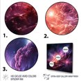 thumbnail image 3 of Designart "Abstract Storm in Purple Galaxy I" Abstract Wall Art - Modern Purple Abstract Spirals Living Room Canvas Art, 3 of 6