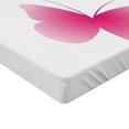 thumbnail image 2 of Ambesonne Animal Fitted Sheet, Wings Life Theme, Twin XL Size, Dried Rose Pink and Blue, 2 of 3