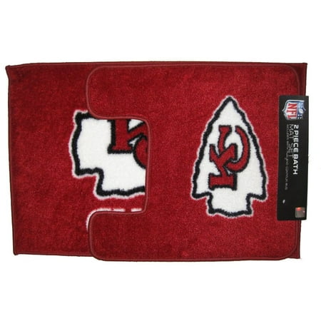 Kansas City Chiefs Nfl 2 Piece Tufted Nylon Bath Rug Set Kansas City Chiefs Nfl 2 Piece Tufted Nylon Bath Rug Set