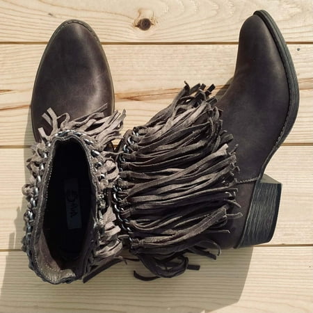 

Very G Juno Taupe Fringe Bootie