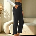 thumbnail image 4 of Ashirexll High Waisted Pants for Women Fall Fashion Golf Straight Button Closure Work Pants with Side Pockets for Outdoor, 4 of 6