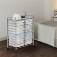 thumbnail image 4 of Renwick 20 Drawer Metal Rolling Storage Cart with Wheels, White, 4 of 11