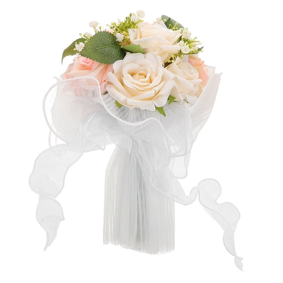 YUYUETIME Wedding Bridal Bouquet Plastic Flowers for Brides and Photographers Multi Color