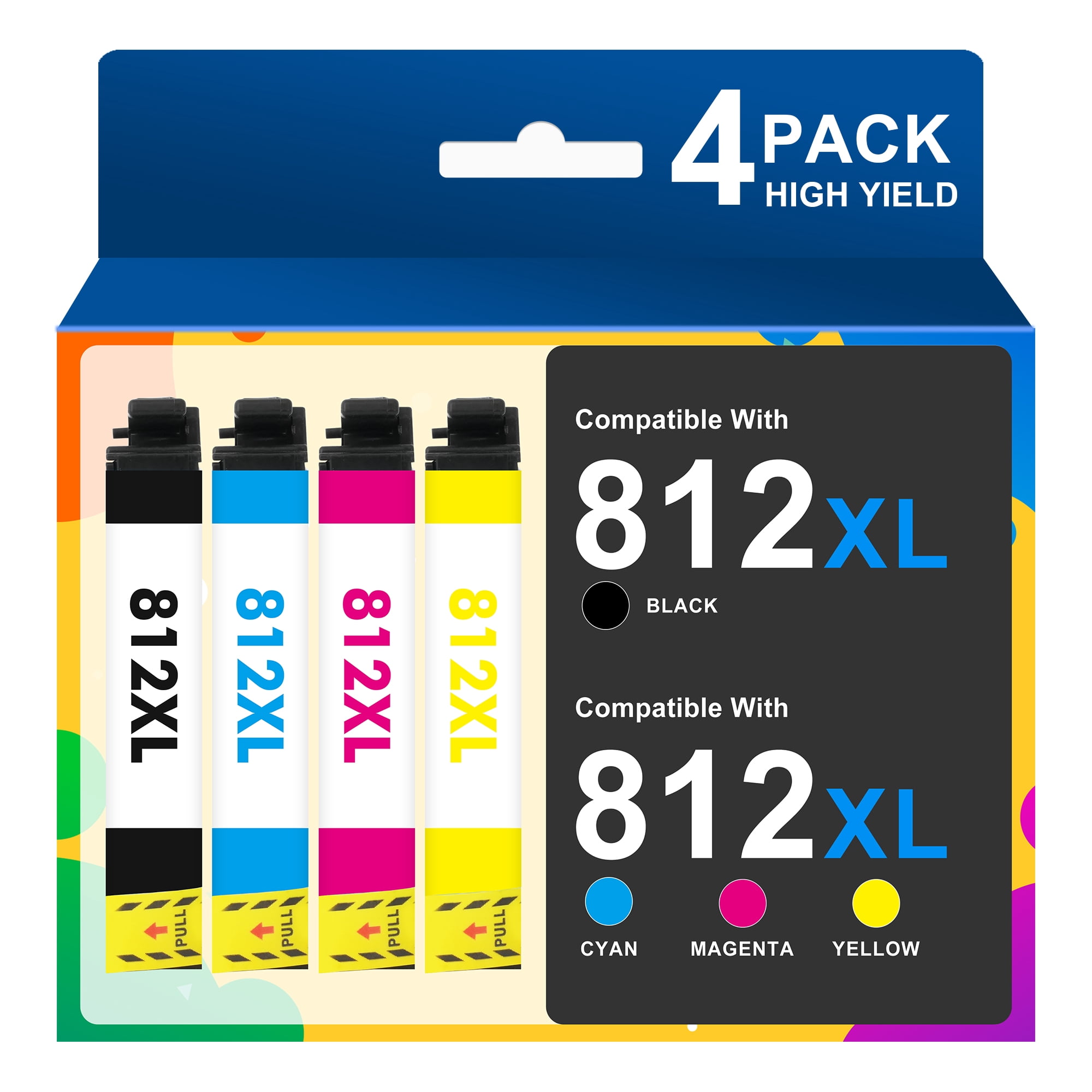 Prof Kolor Ink Cartridges for Epson 822XL Workforce Pro Printer 4