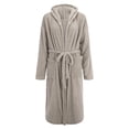 thumbnail image 3 of Long Sleeve Bathrobe for Women Fluffy Women's Nightgowns & Sleepshirts Oversize Cozy Women's Robes House Womens Robe Grey, 3 of 9